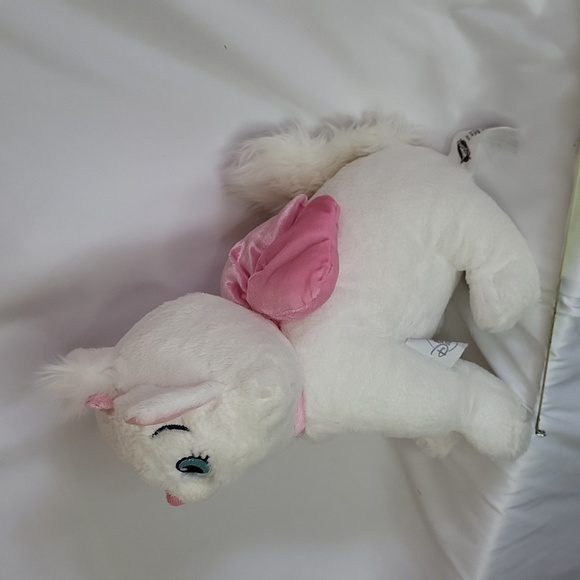 Marie Aristocats Disney Store Plush "13 white cat pink bow - Picture 10 of 17